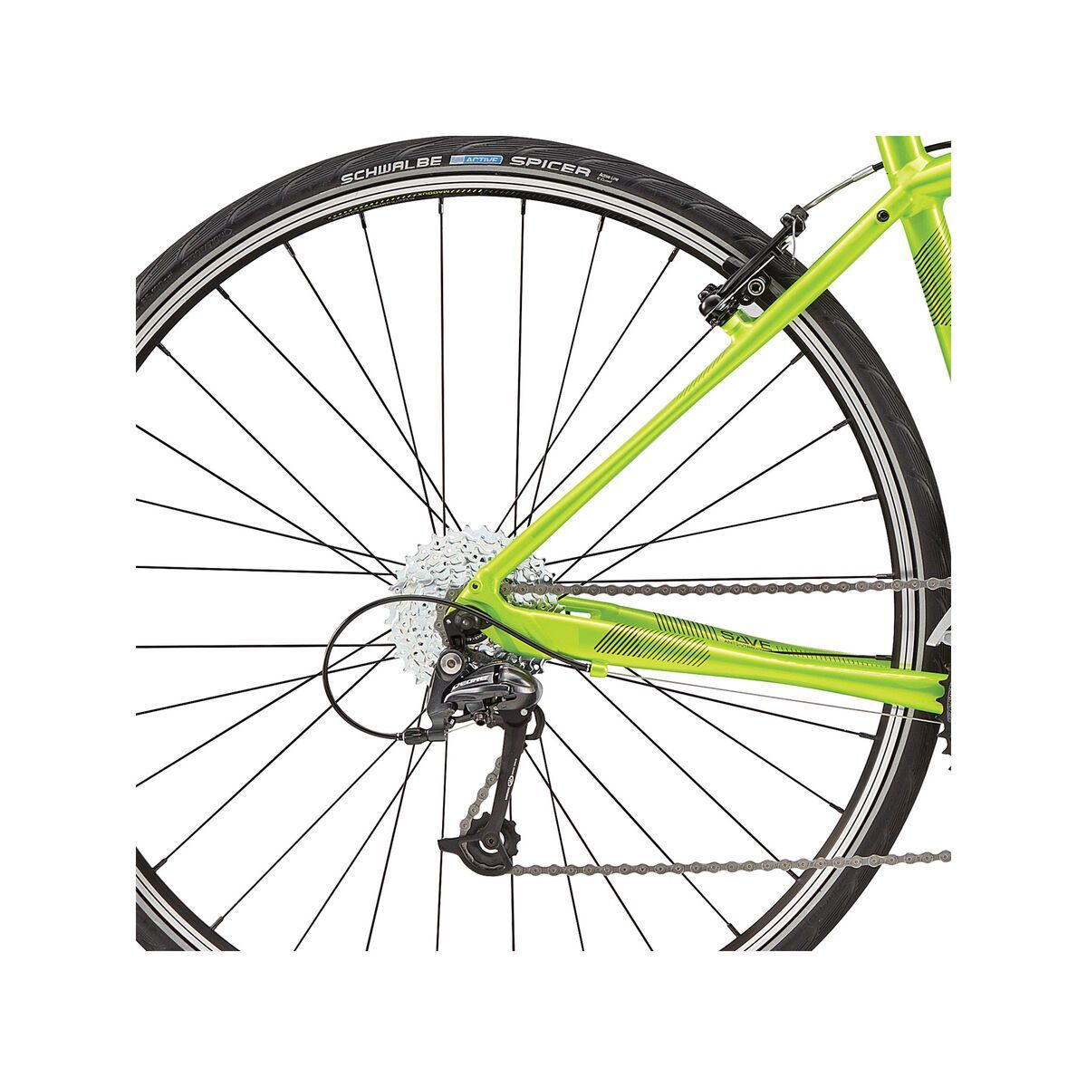 Cannondale Quick 4, acid green w/ jet black and anthracite, reflective detail, gloss - AGR - Bild 4