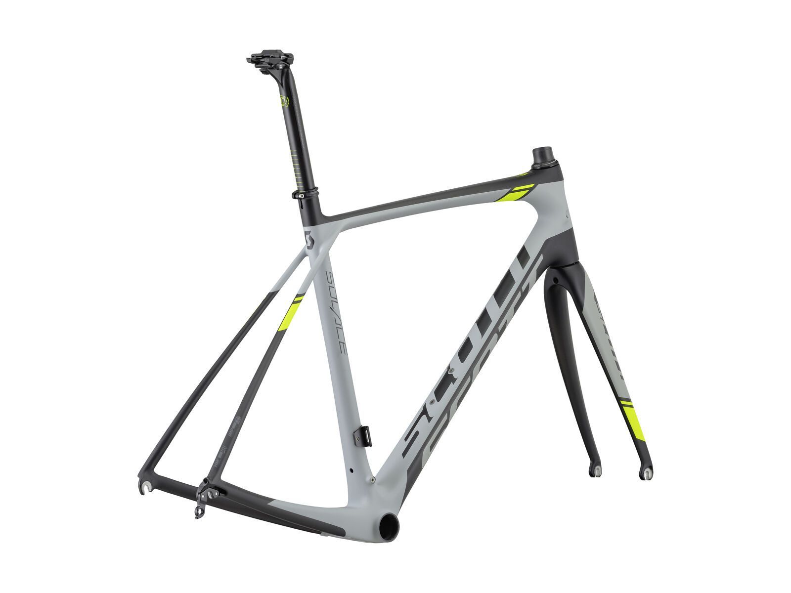 Scott Solace 10 Mech/Di2 Rahmenset, black/grey/yellow - Bild 1