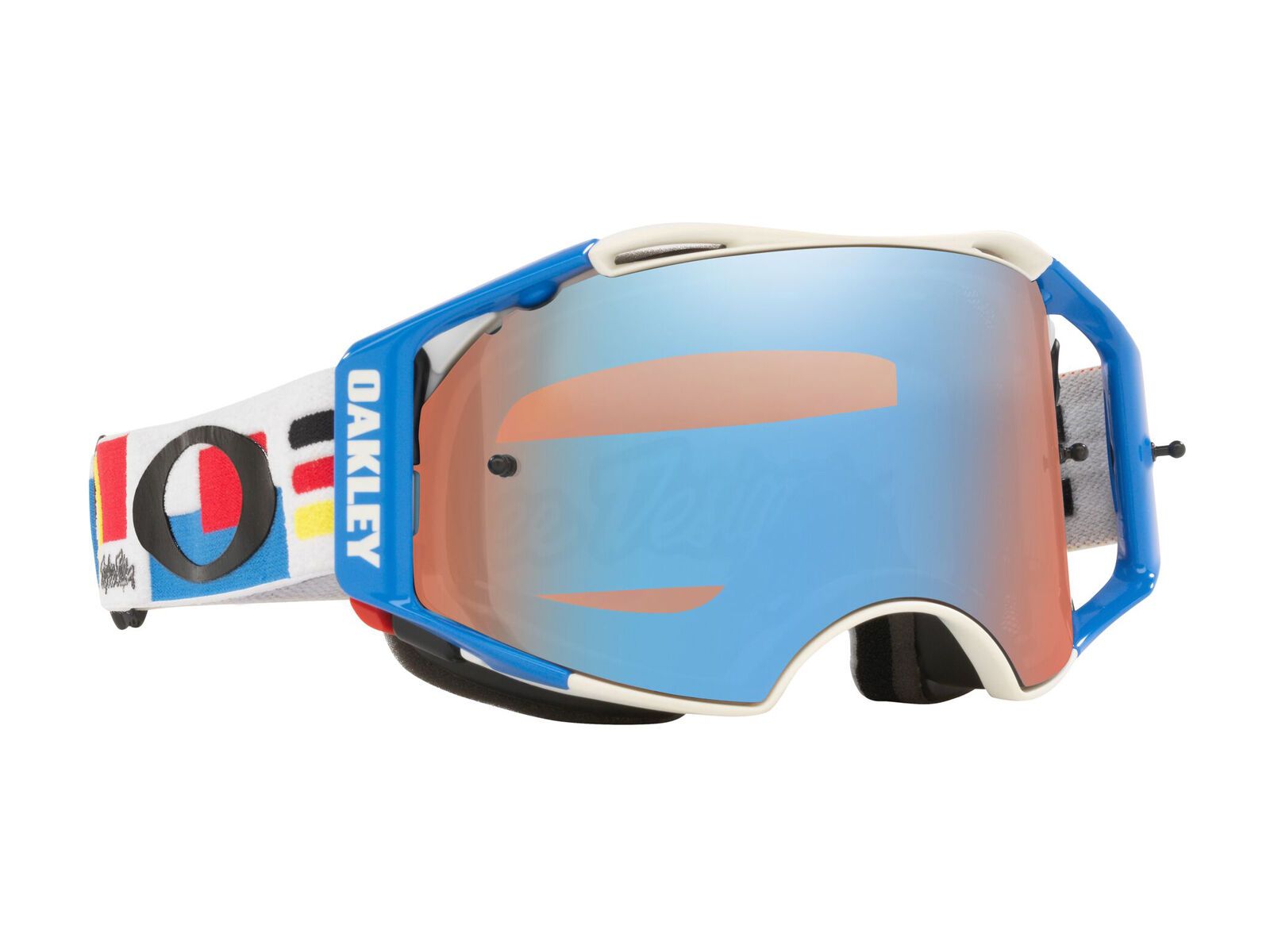 Oakley Airbrake MTB Troy Lee Designs - Prizm MX Sapphire Iridium, white dropin - Bild 11