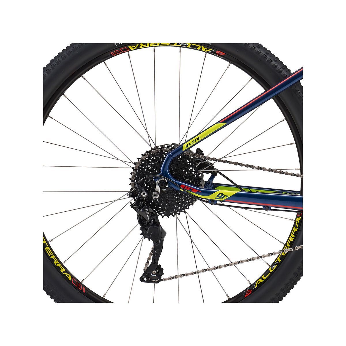 GT Avalanche Elite 27.5, gloss deep navy w/ neon yellow & neon red - Bild 5