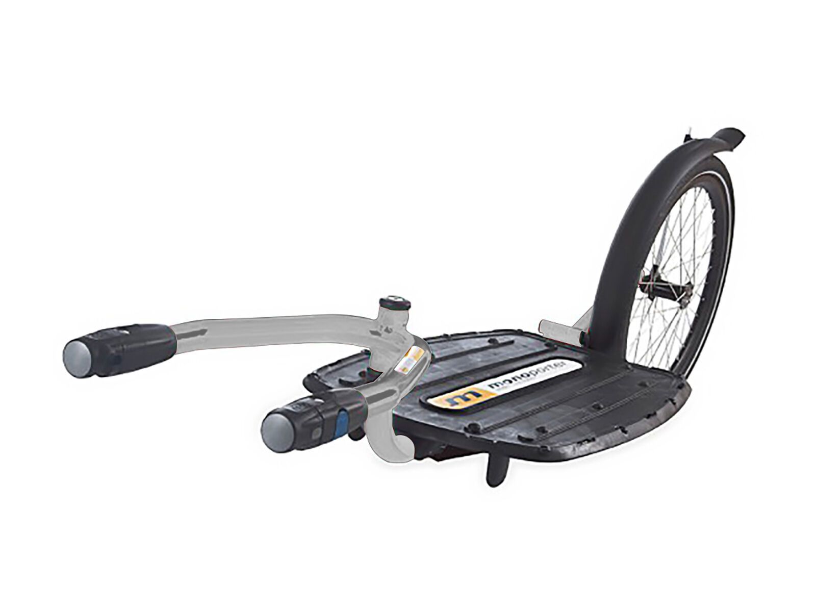 Weber Monoporter Einradanhänger, vergrößerte Gabel, silber - Bild 1