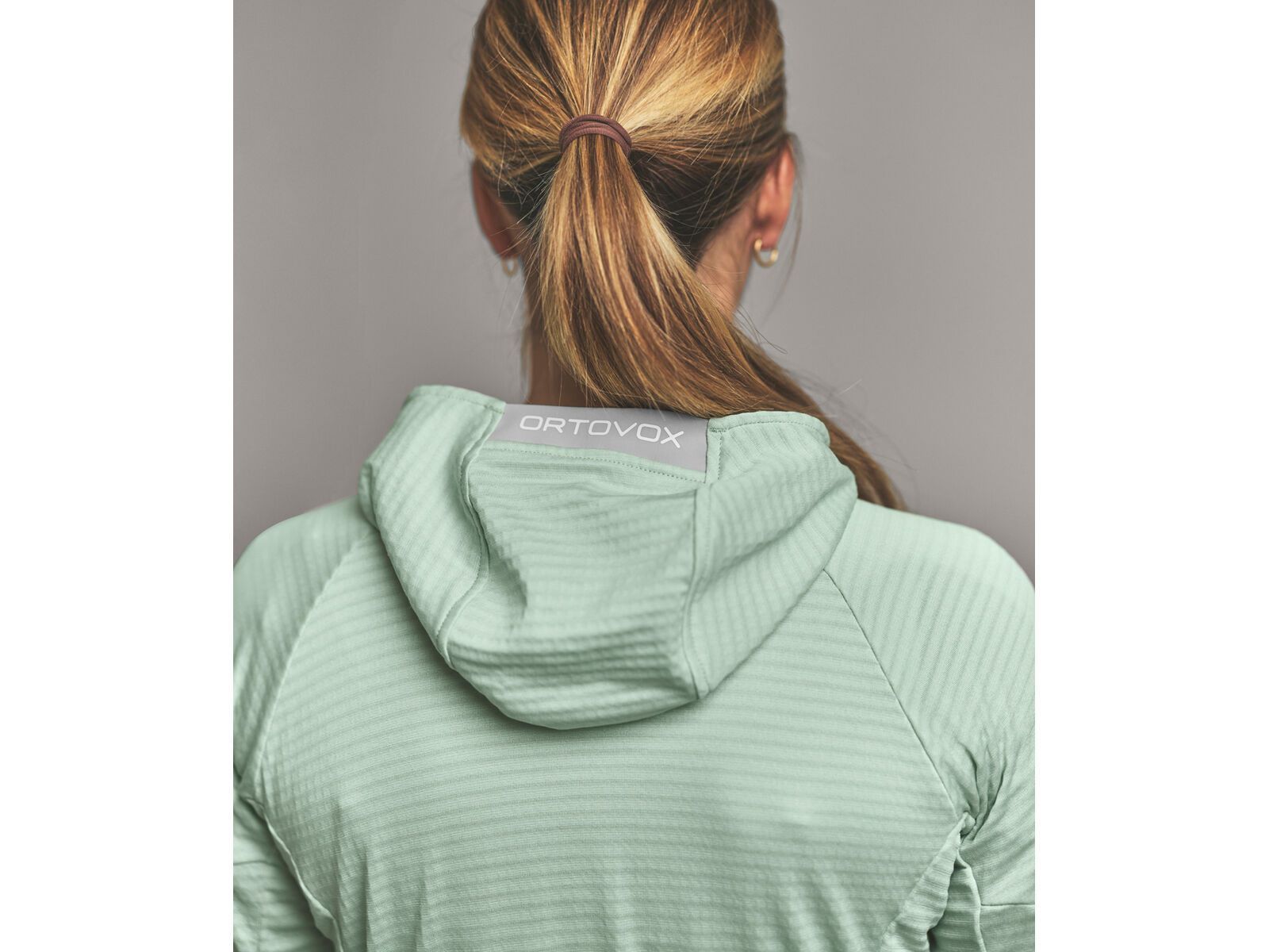 Ortovox Merino Fleece Light Grid Hoody W, green acid - Bild 6