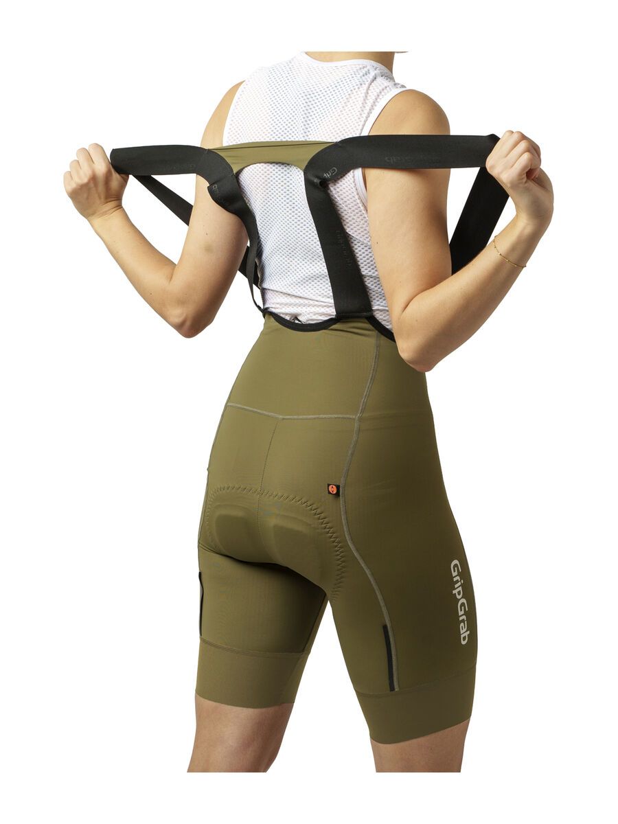 GripGrab Women's PACR Bib Shorts, olive green - Bild 5