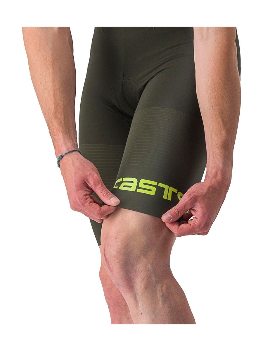 Castelli Premio Black Bibshort LTD Edition, deep green/electric lime - Bild 5