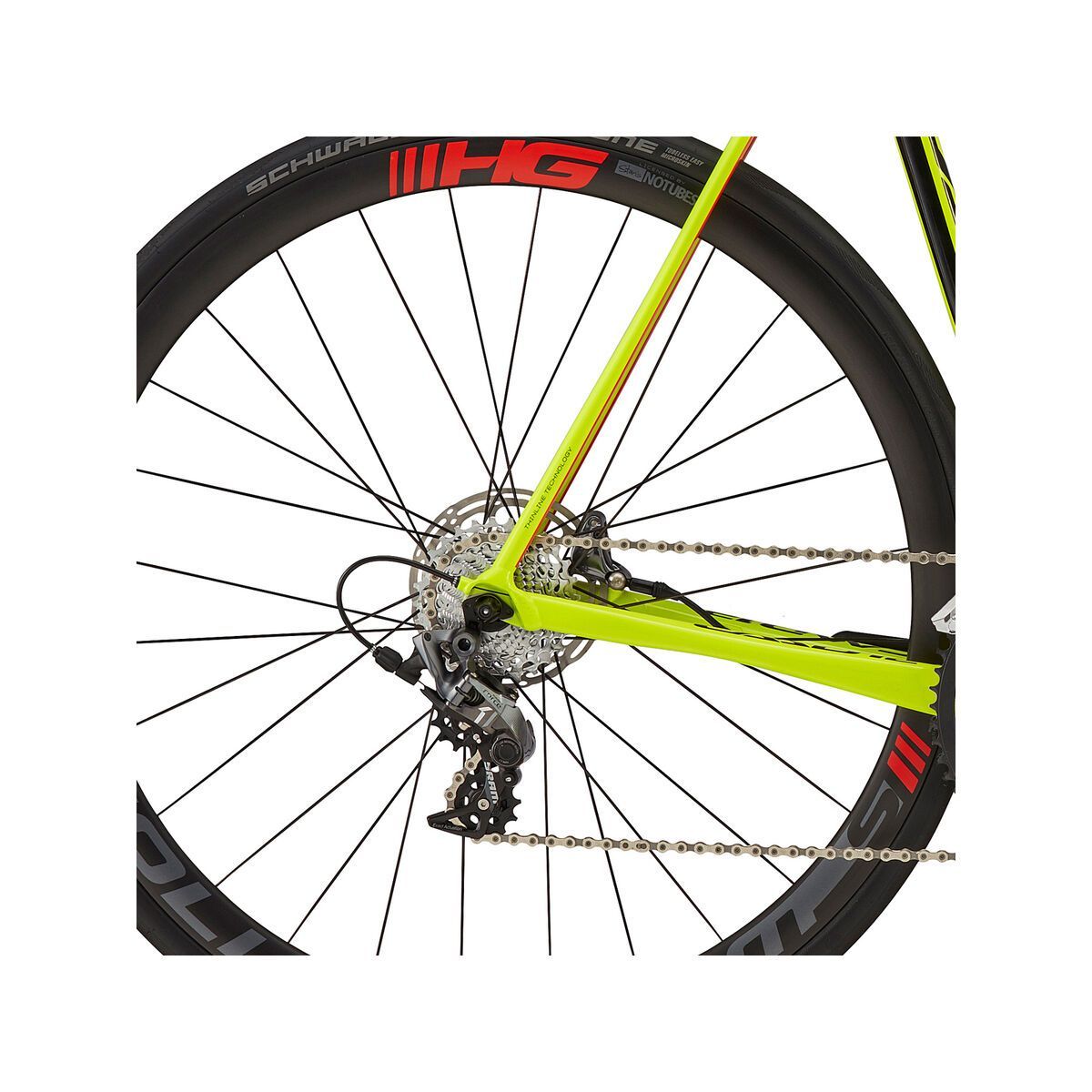 Cannondale CAAD12 Disc Force 2, volt w/ jet black and acid red, gloss - VLT - Bild 4