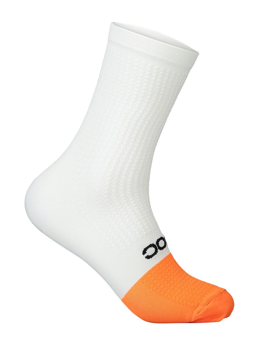 POC Flair Sock Mid, hydrogen white/zink orange - Bild 1