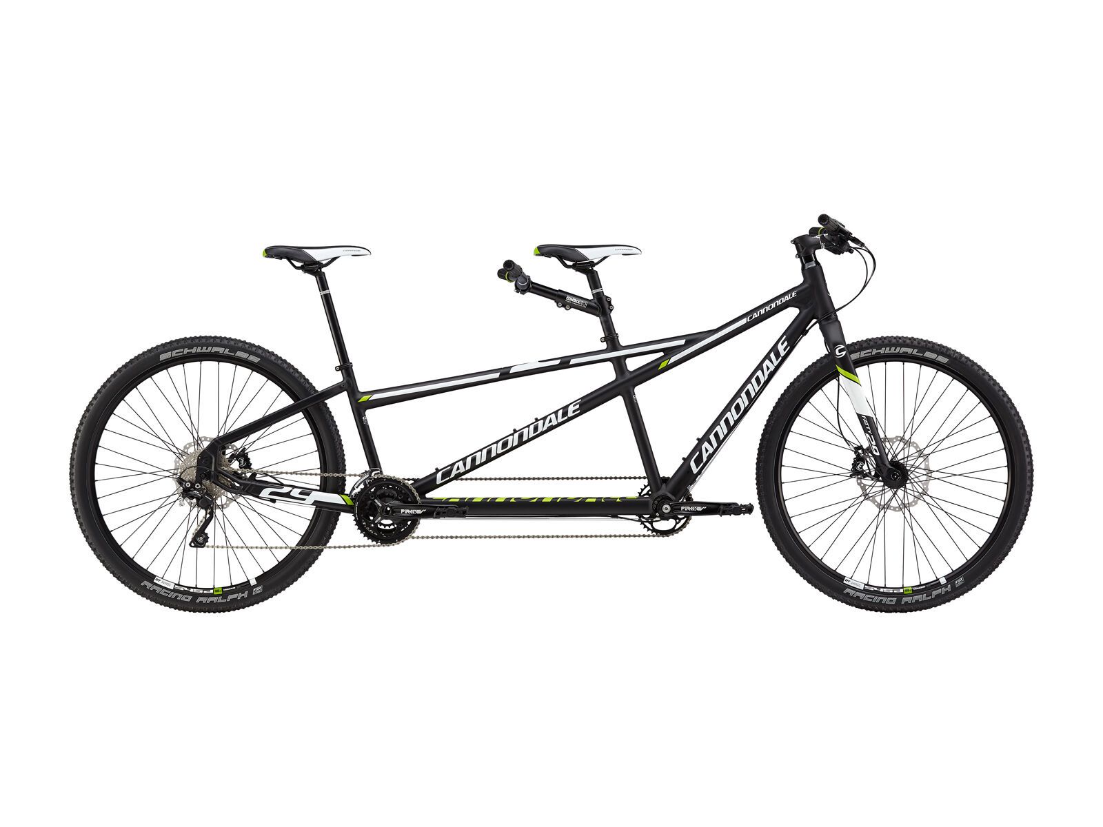 Cannondale Tandem 29, jet black w/ magnesium white and berzerker green, gloss - Bild 1