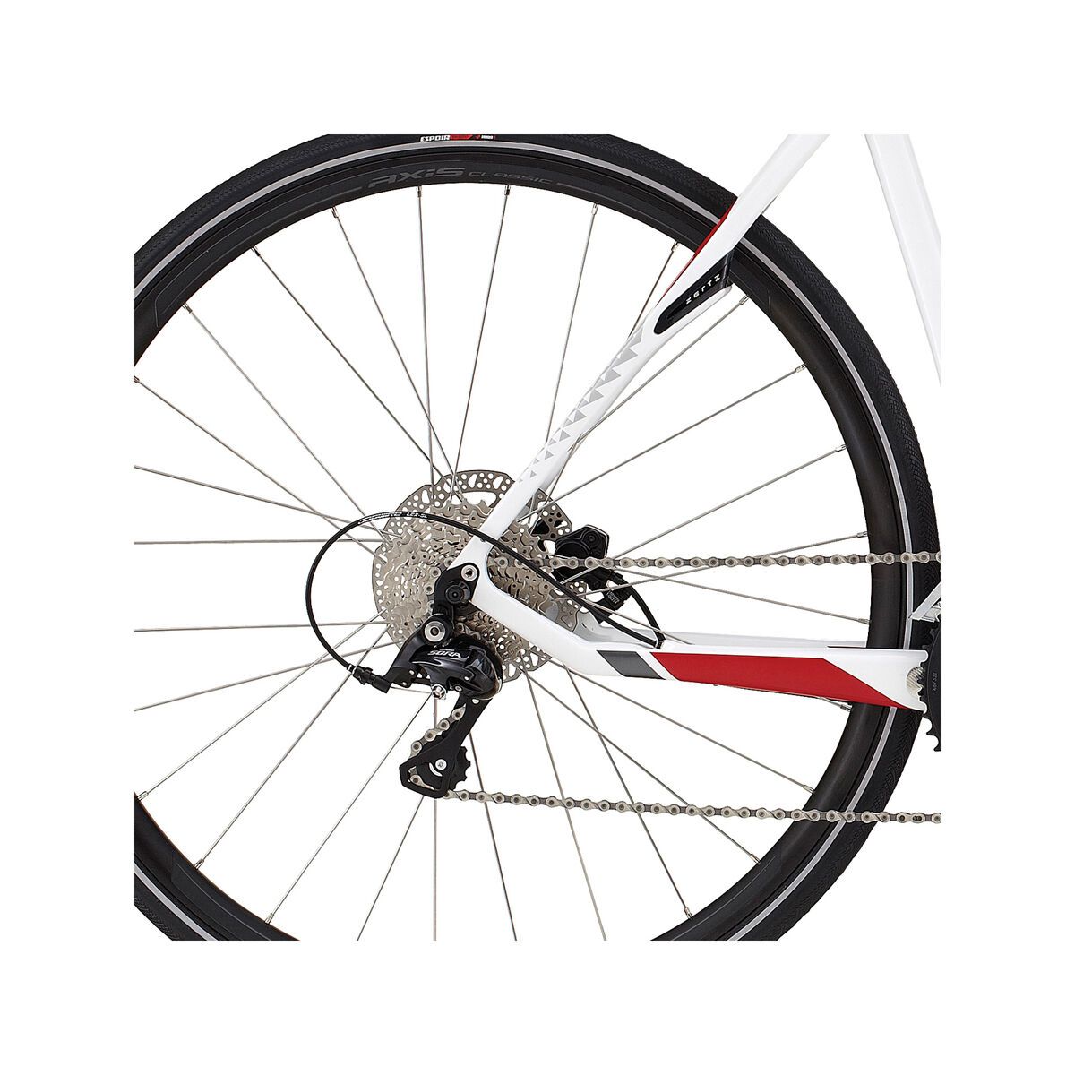 Specialized Sirrus Elite Carbon Disc, white/red/charcoal - Bild 4