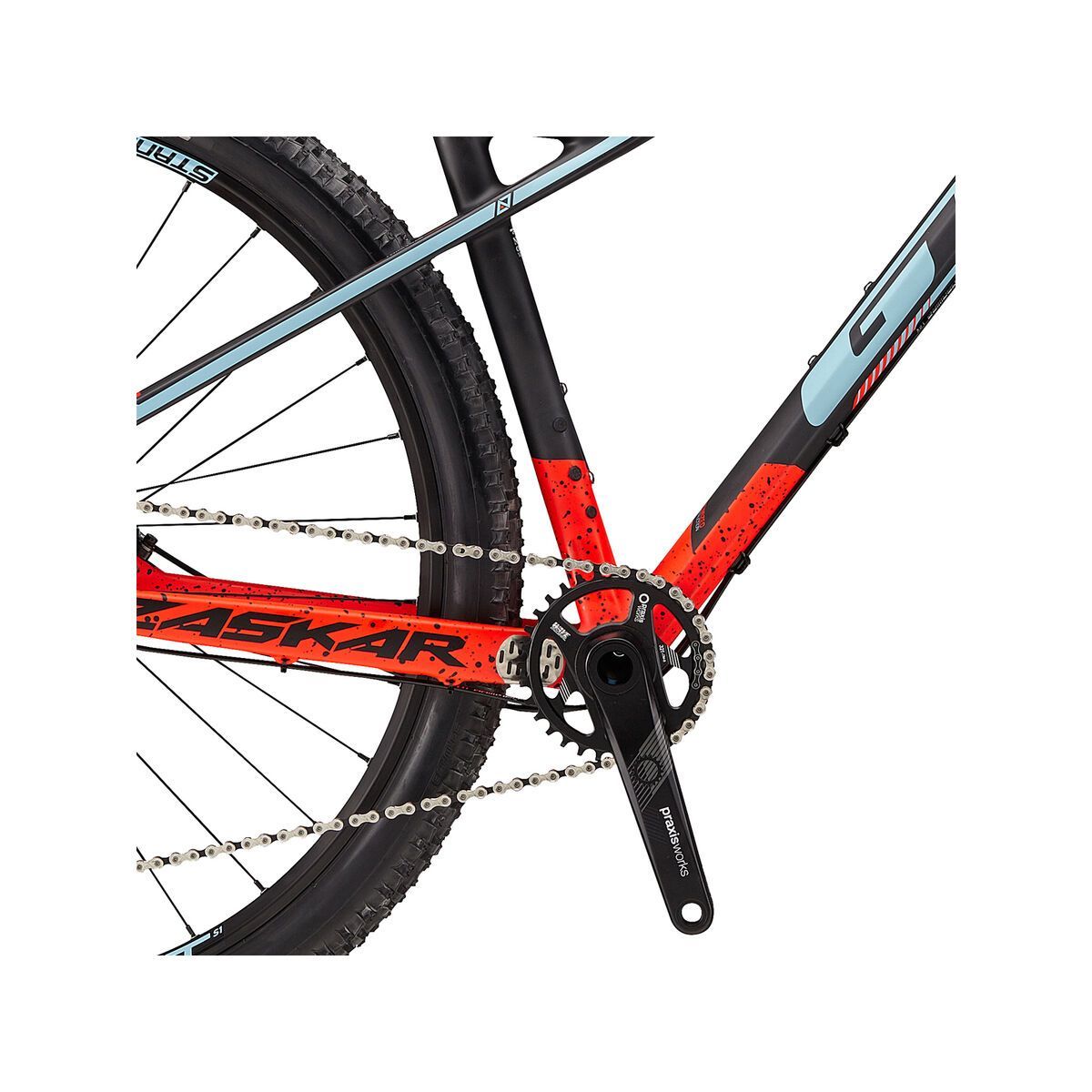 GT Zaskar Carbon Expert, satin raw w/ neon red & sky blue - Bild 4