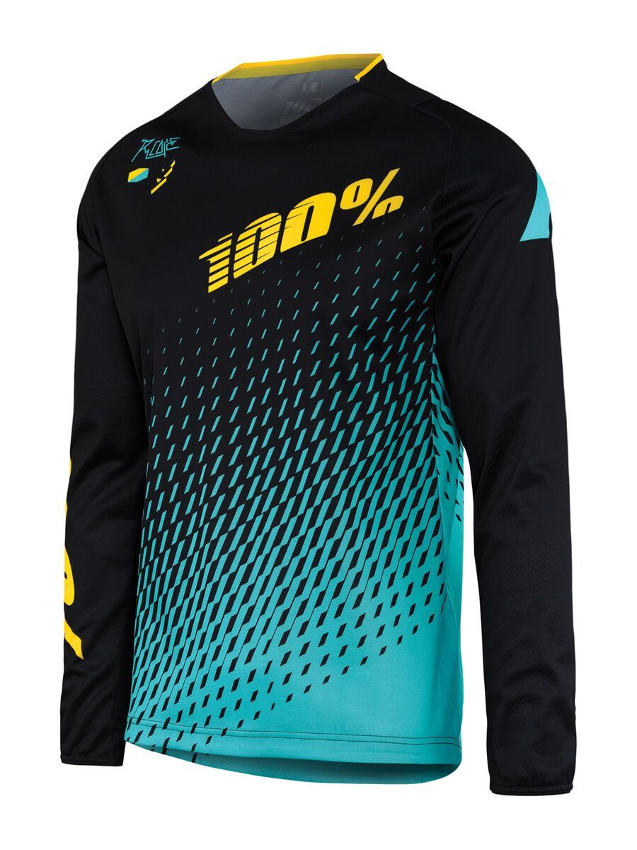 100% R-Core DH Jersey, black cyan - Bild 1