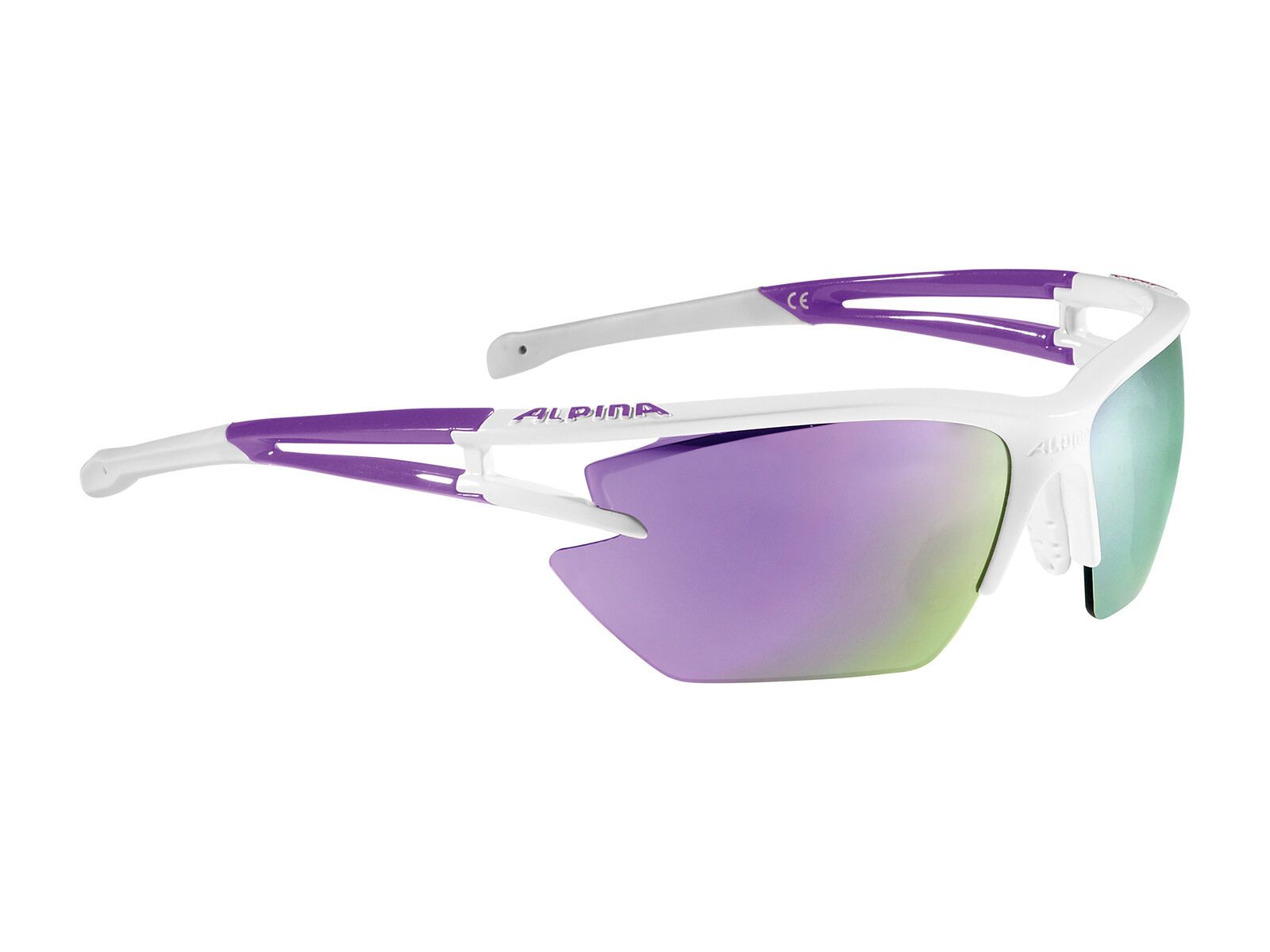 Alpina Eye-5 HR S, white purple/Lens: ceramic purple mirror - Bild 1