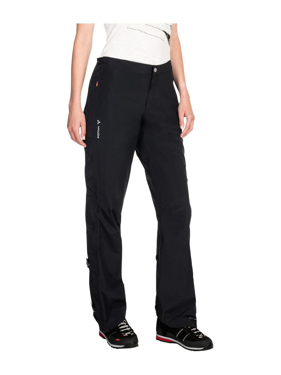 Vaude Womens Yaras Rain Zip Pants II, black - Bild 3