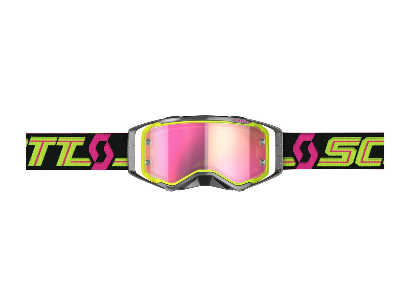 Scott Prospect Goggle, black/yellow/Lens: pink chrome works - Bild 2