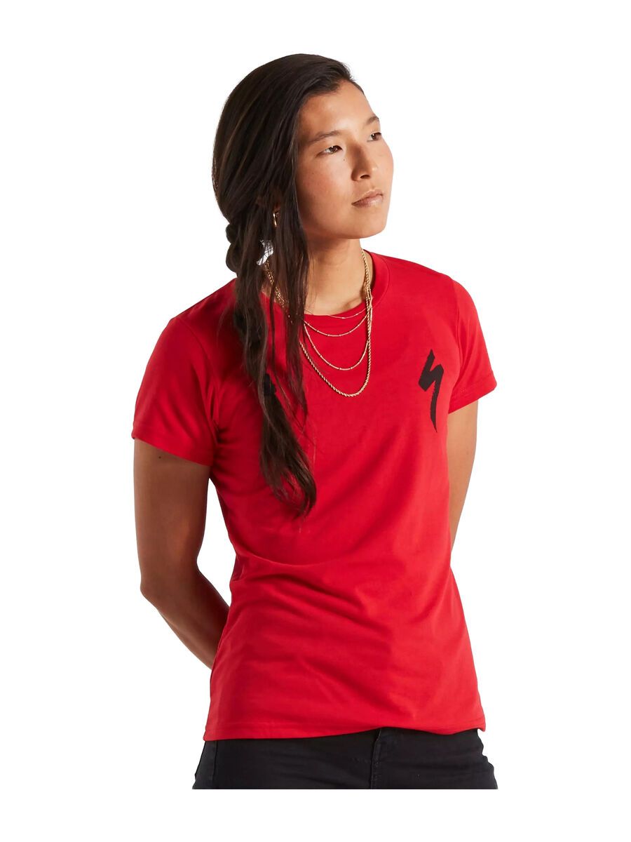 Specialized S-Logo T-Shirt Damen kurzarm, flo red - Bild 3