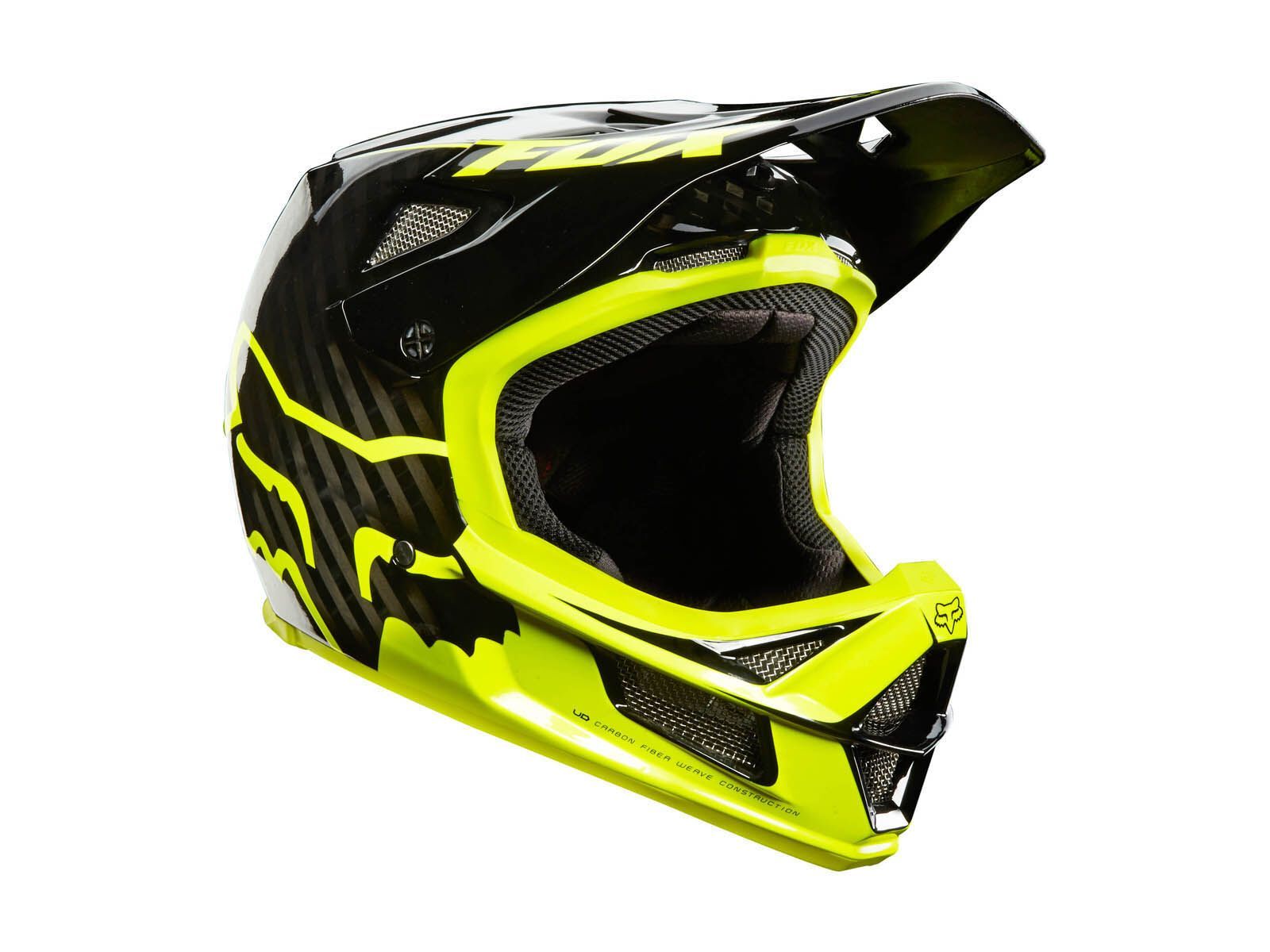 Fox Rampage Pro Carbon Helmet, black/yellow - Bild 2
