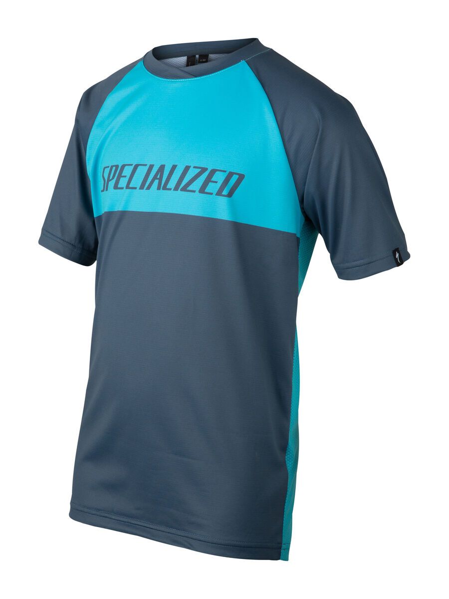 Specialized Kids' Enduro Grom Jersey, aqua/cast blue block - Bild 1