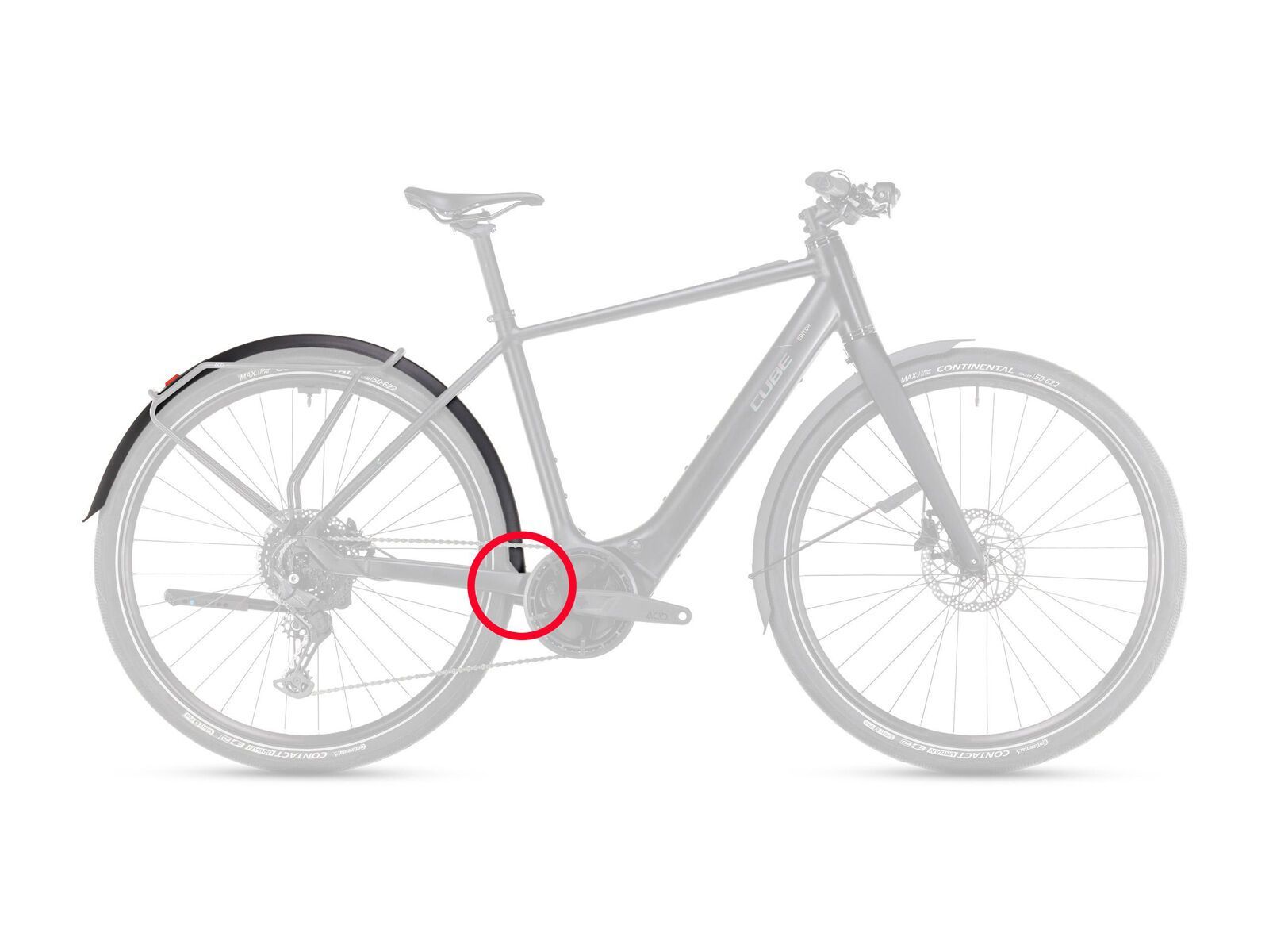 Cube Acid Schutzblechset Editor Hybrid 60 - 28 Zoll BB Mount 2.0, black - Bild 7