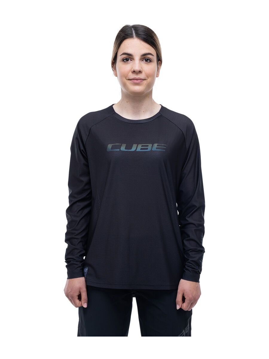 Cube Vertex WS Rundhalstrikot langarm, black - Bild 3