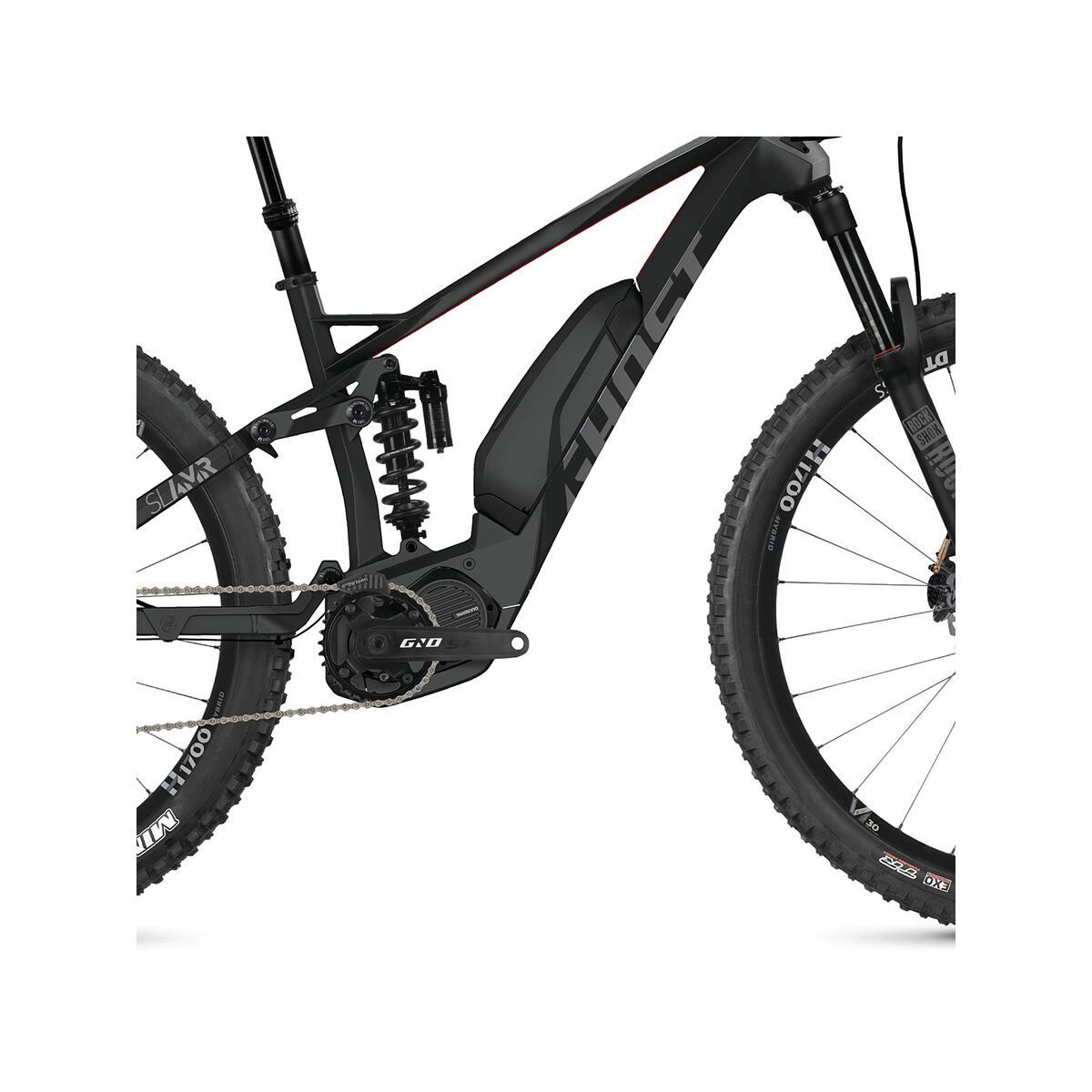 Ghost Hybride SL AMR S8.7+ LC, titanium grey/micro chip gray/riot red - Bild 3