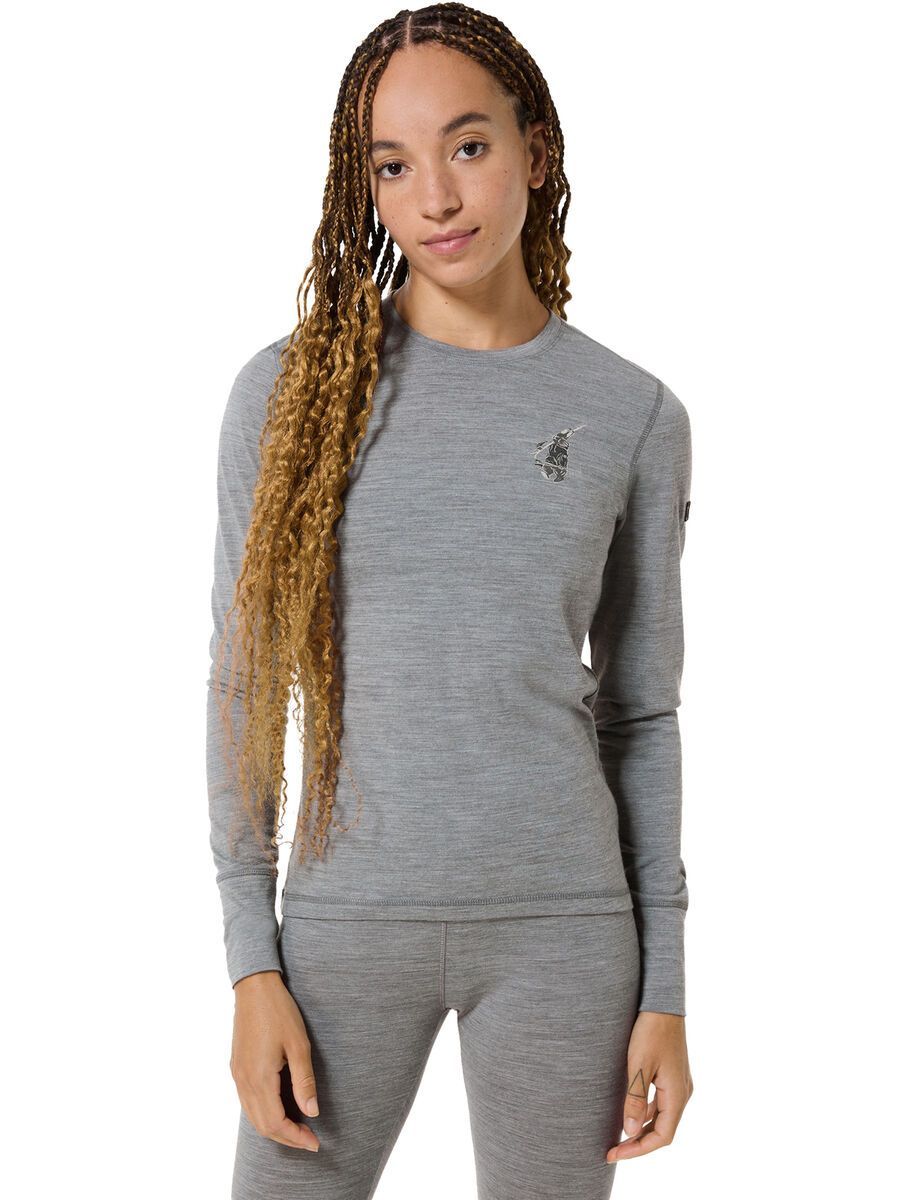 super.natural Tundra175 Bunny LS Damen, cashmere grey melange/various - Bild 3