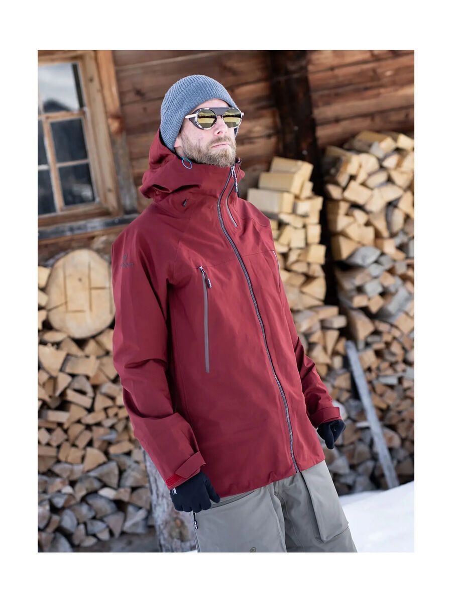Penguin Männer 3 Lagen Dermizax Shell Jacke, mahagony red - Bild 3