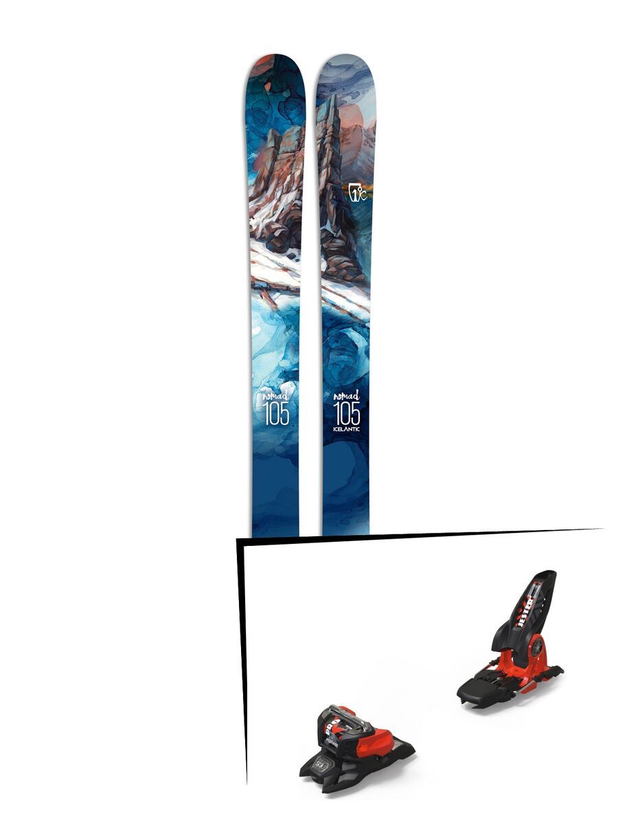 Set: Icelantic Nomad 105 2017 + Marker Jester 18 Pro ID (2319332) - Bild 1