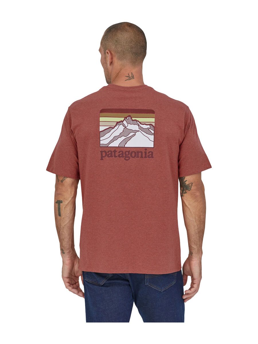 Patagonia Men's Line Logo Ridge Pocket Responsibili-Tee, rosehip - Bild 3