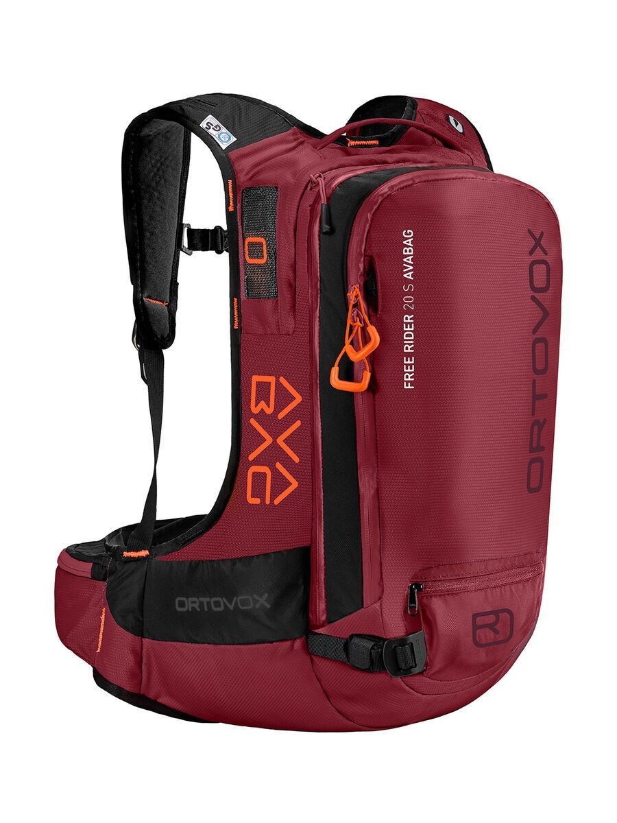 Ortovox Free Rider 20 S mit Avabag-Unit, ohne Kartusche, dark blood - Bild 1