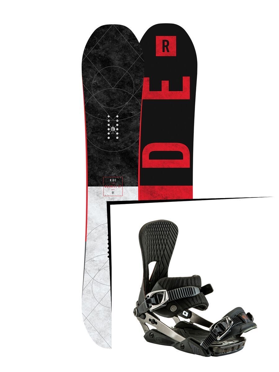 Set: Ride Machete GT 2017 + Nitro Machine 2017, black - Snowboardset - Bild 1