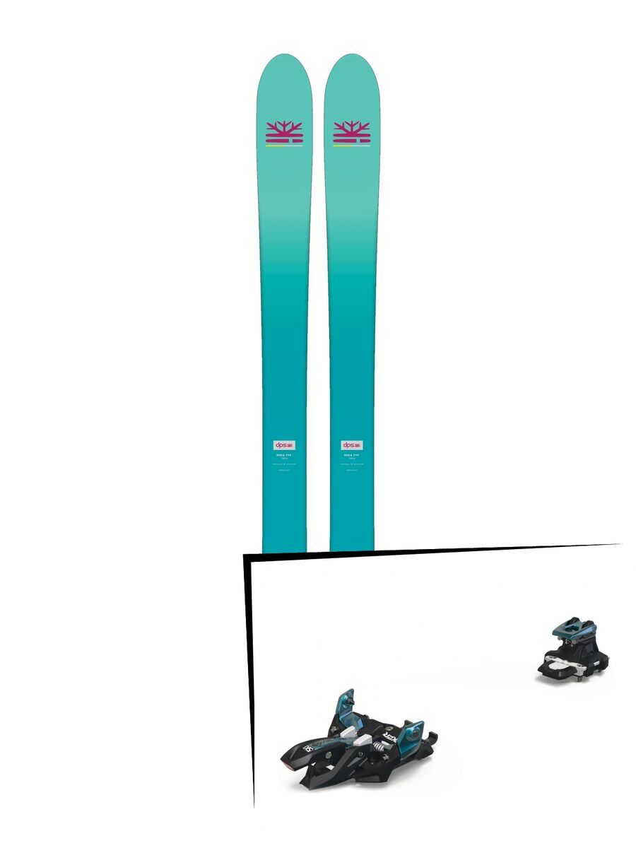 Set: DPS Skis Nina F99 Foundation 2018 + Marker Alpinist 9 black/turquoise - Bild 1