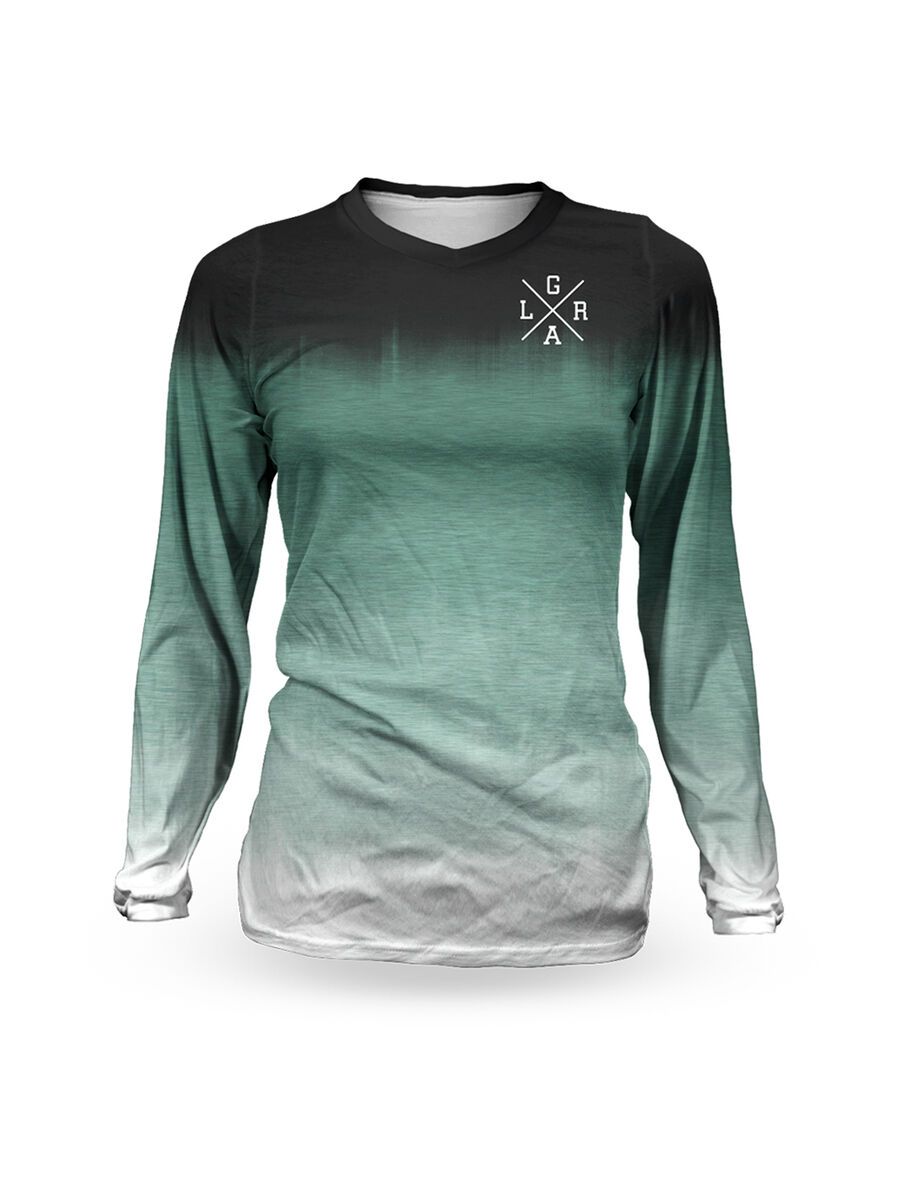 Loose Riders Women's Jersey LS Fade Forest, green/black - Bild 1