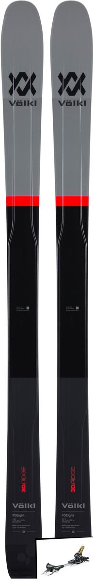 Set: Völkl 90Eight 2019 + Fritschi Diamir Freeride Pro schwarz/oliv - Bild 1