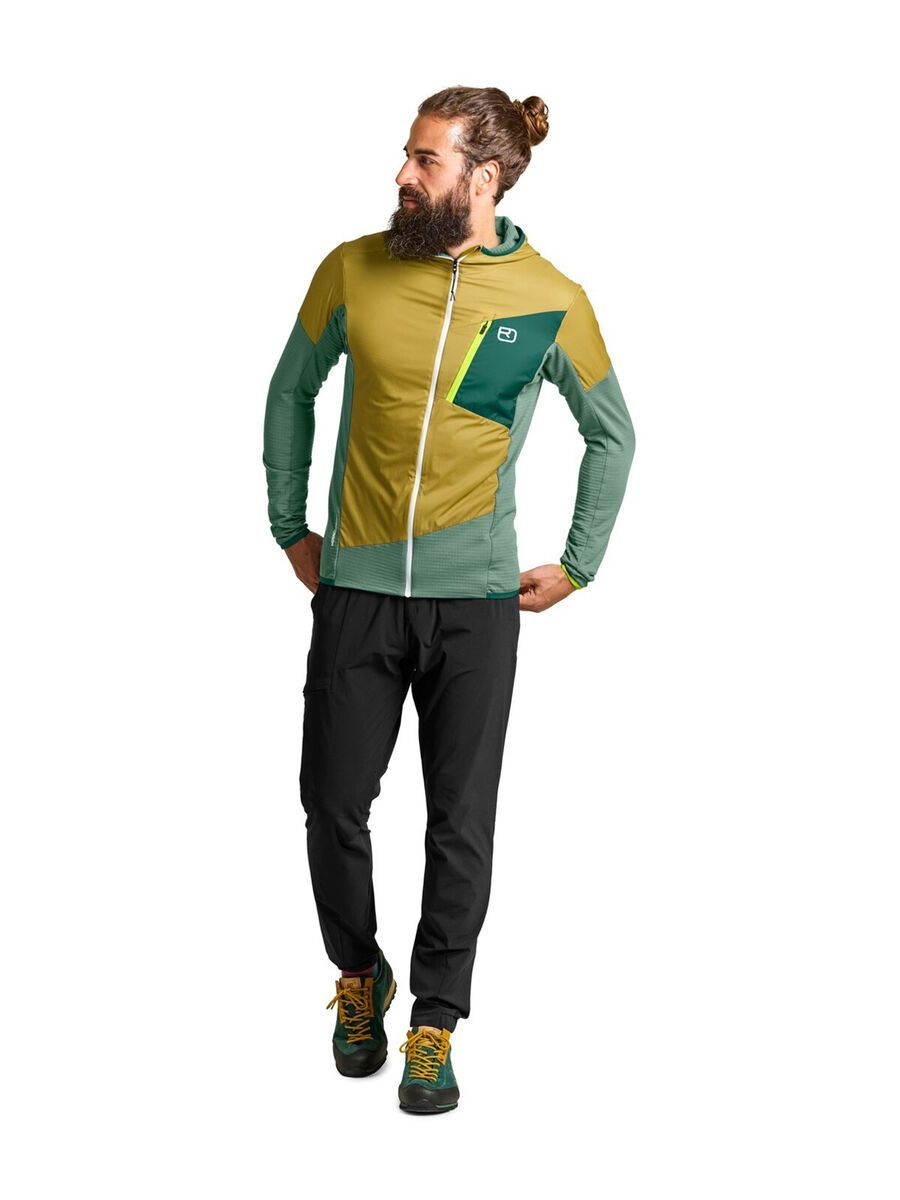 Ortovox Merino Fleece Light Grid Ladiz Hybrid Jacket M, arctic grey - Bild 2