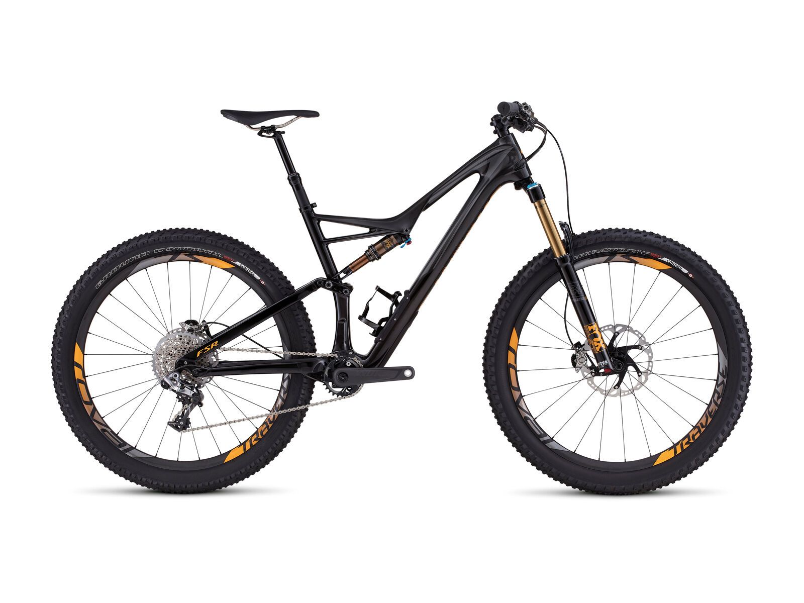 Specialized S-Works Stumpjumper FSR 6Fattie, gloss/carbon/charcoal/gallardo orange - Bild 1