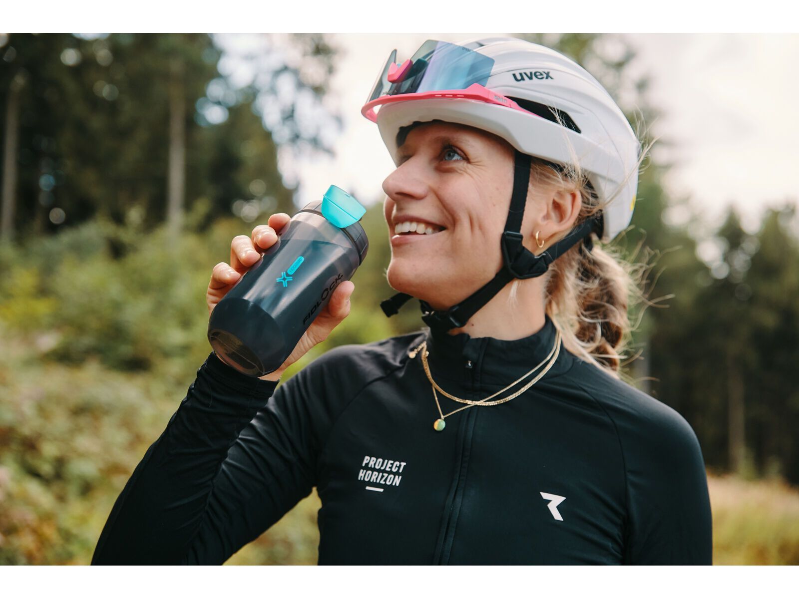 Fidlock Twist Replacement Bottle 450 Antibacterial, transparent black/light green - Bild 7