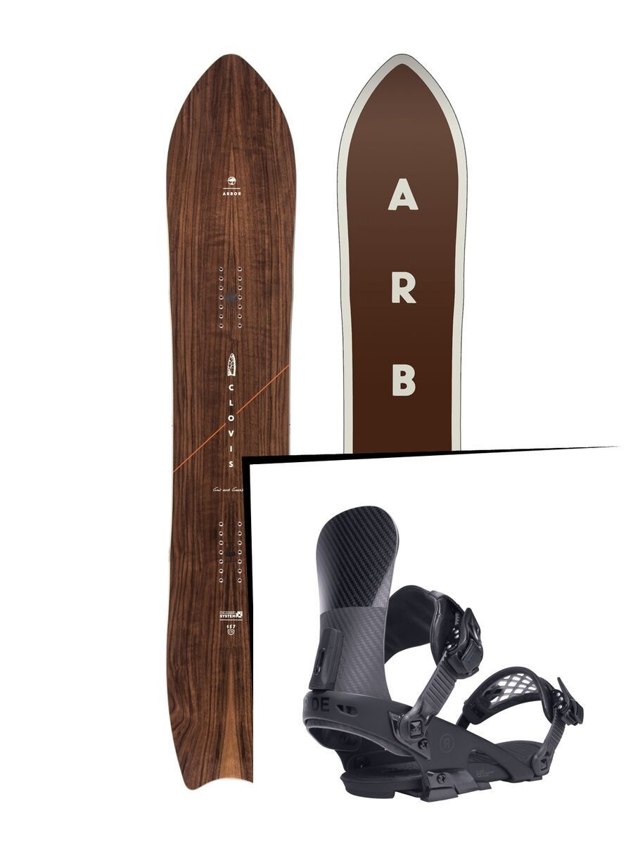 Set: Arbor Clovis 2017 + Ride El Hefe, black - Snowboardset - Bild 1