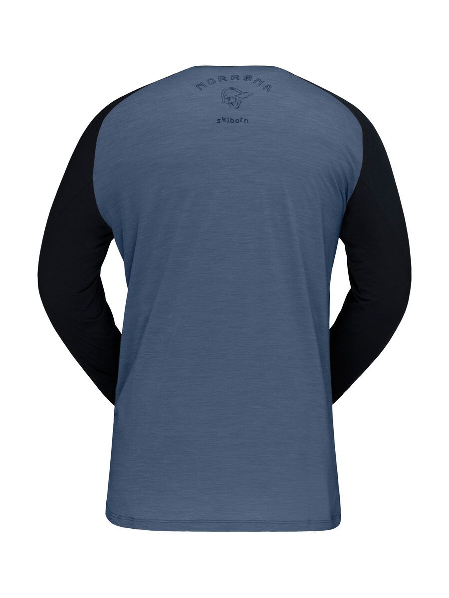 Norrona skibotn wool 3/4 T-shirt M's, vintage indigo - Bild 2
