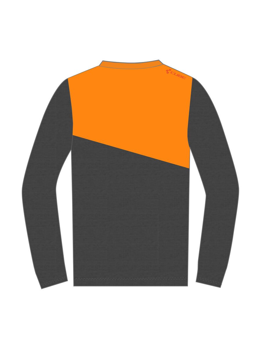 Cube Longsleeve Icon, grey´n´orange - Bild 2