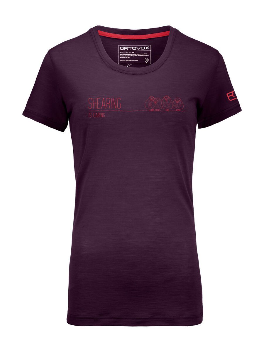 Ortovox 150 Cool Shearing T-Shirt, aubergine - Bild 1