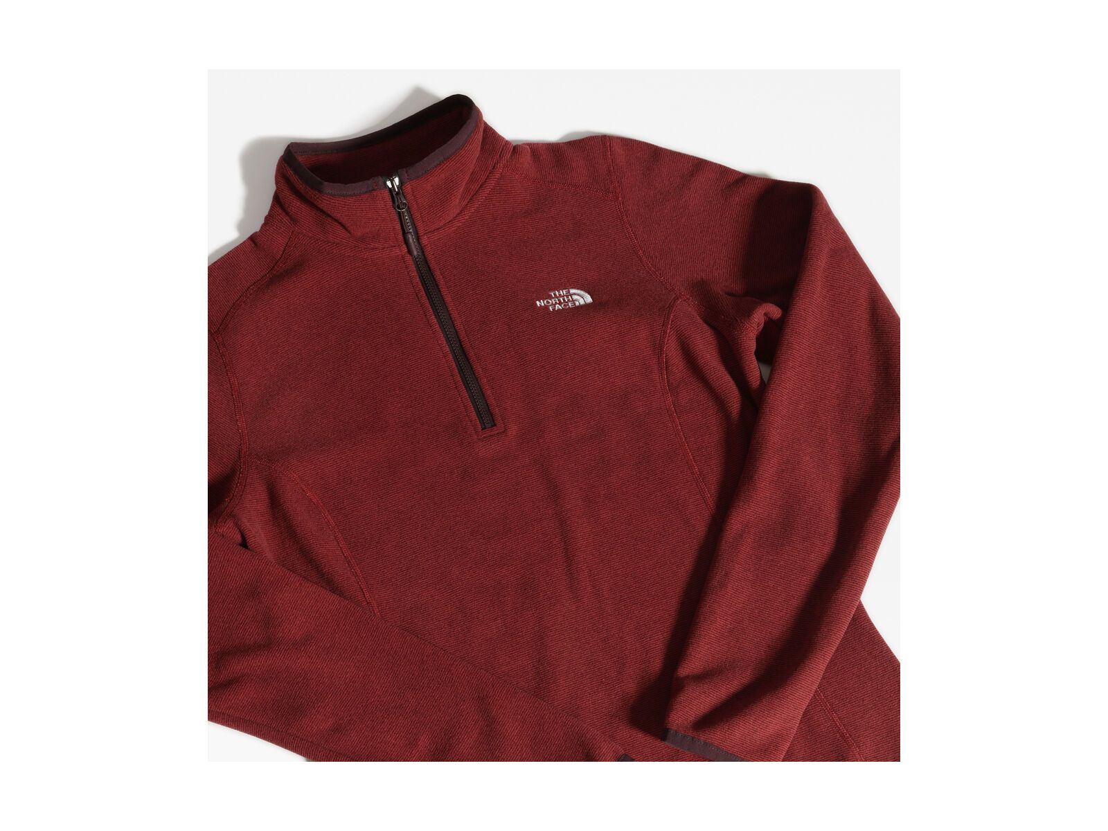 The North Face Women's 100 Glacier 1/4 Zip, root brown/pomegranate stripe - Bild 3