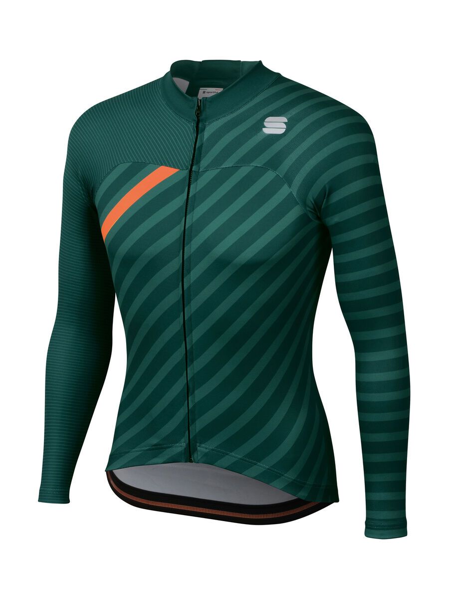 Sportful Bodyfit Team Winter Jersey, sea moss/green/orange sdr - Bild 1