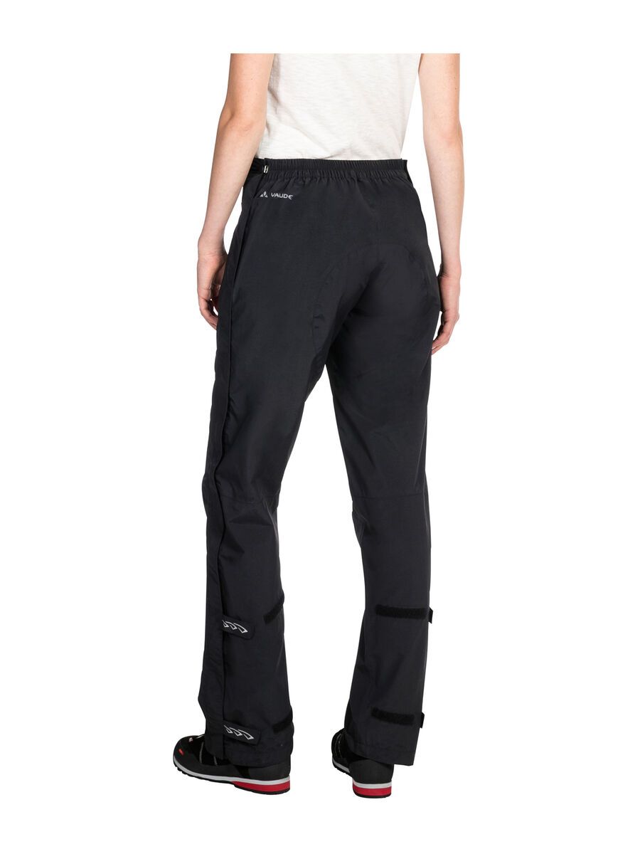 Vaude Womens Yaras Rain Zip Pants II, black - Bild 4