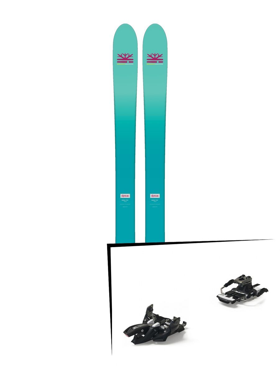 Set: DPS Skis Nina F99 Foundation 2018 + Marker Alpinist 9 Long Travel black/titanium - Bild 1