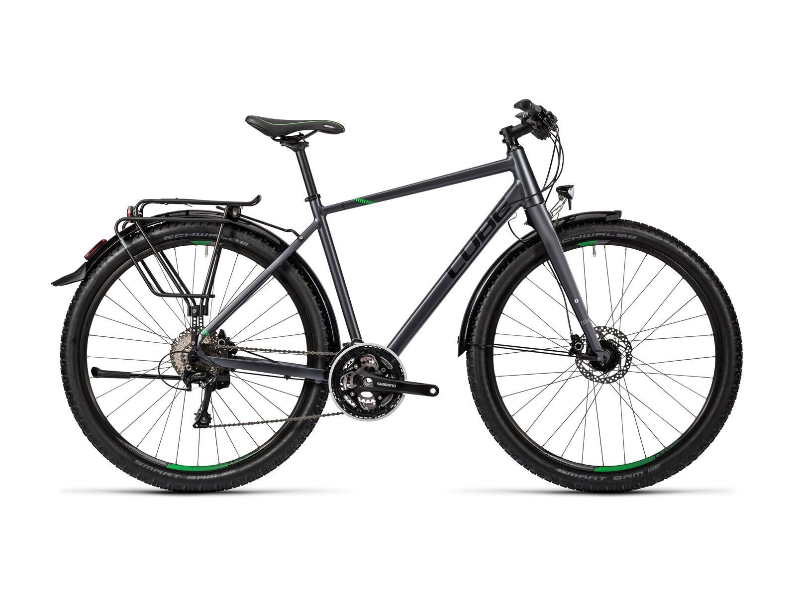 Cube Travel EXC, grey black flashgreen - Bild 1