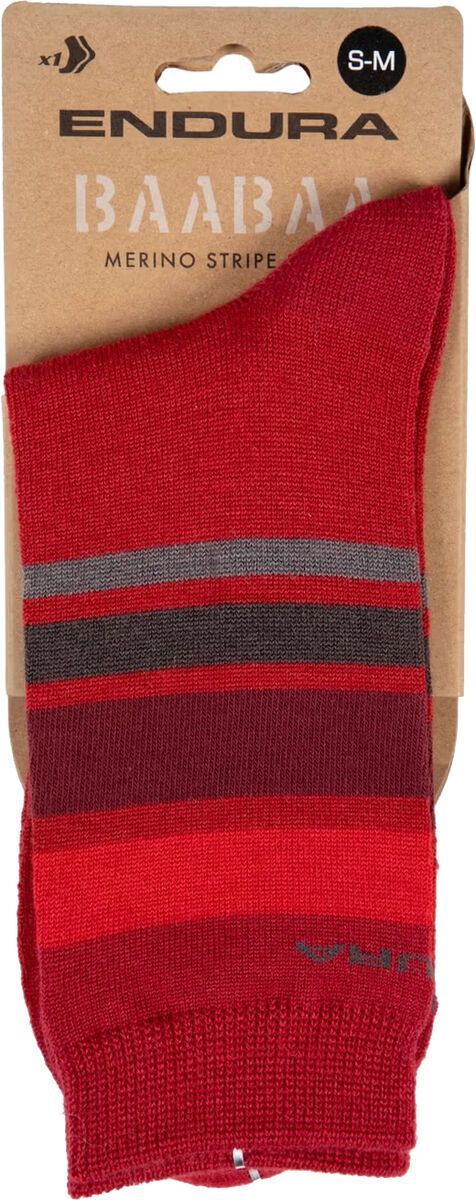 Endura Baabaa Merino Stripe Sock, red - Bild 4