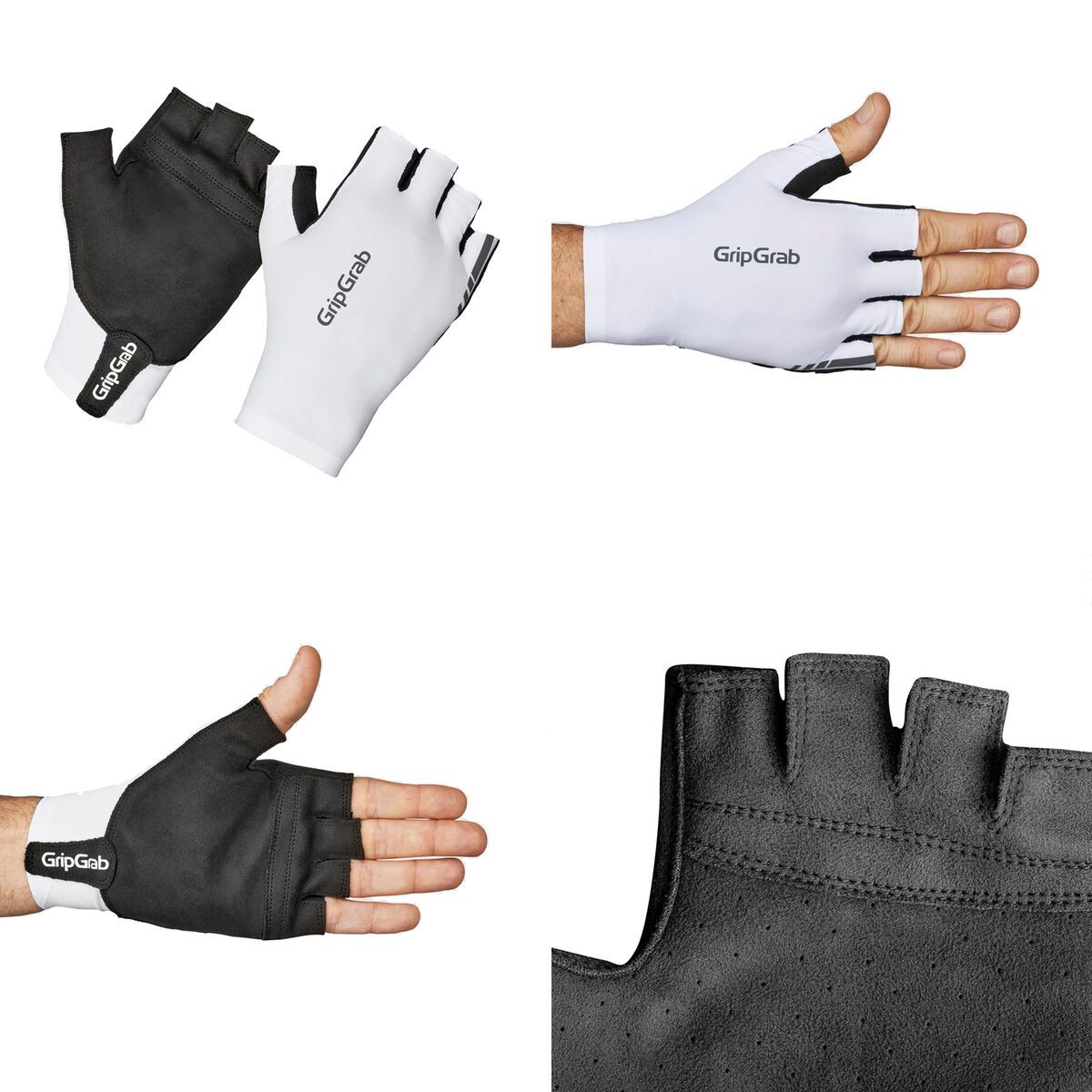 GripGrab Faststream Aero Short Finger Gloves, white - Bild 5