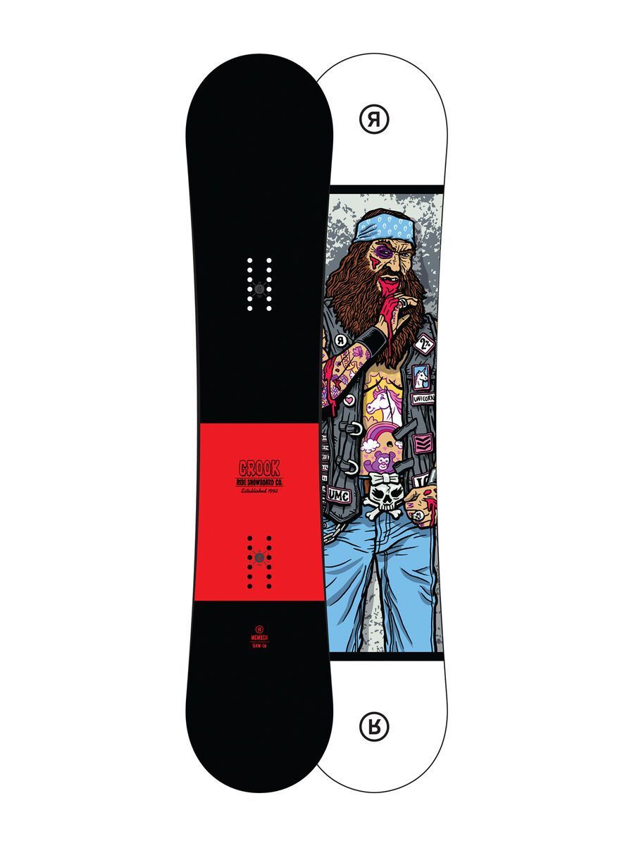 Set: Ride Crook Wide 2017 + Ride Revolt, orange - Snowboardset - Bild 2