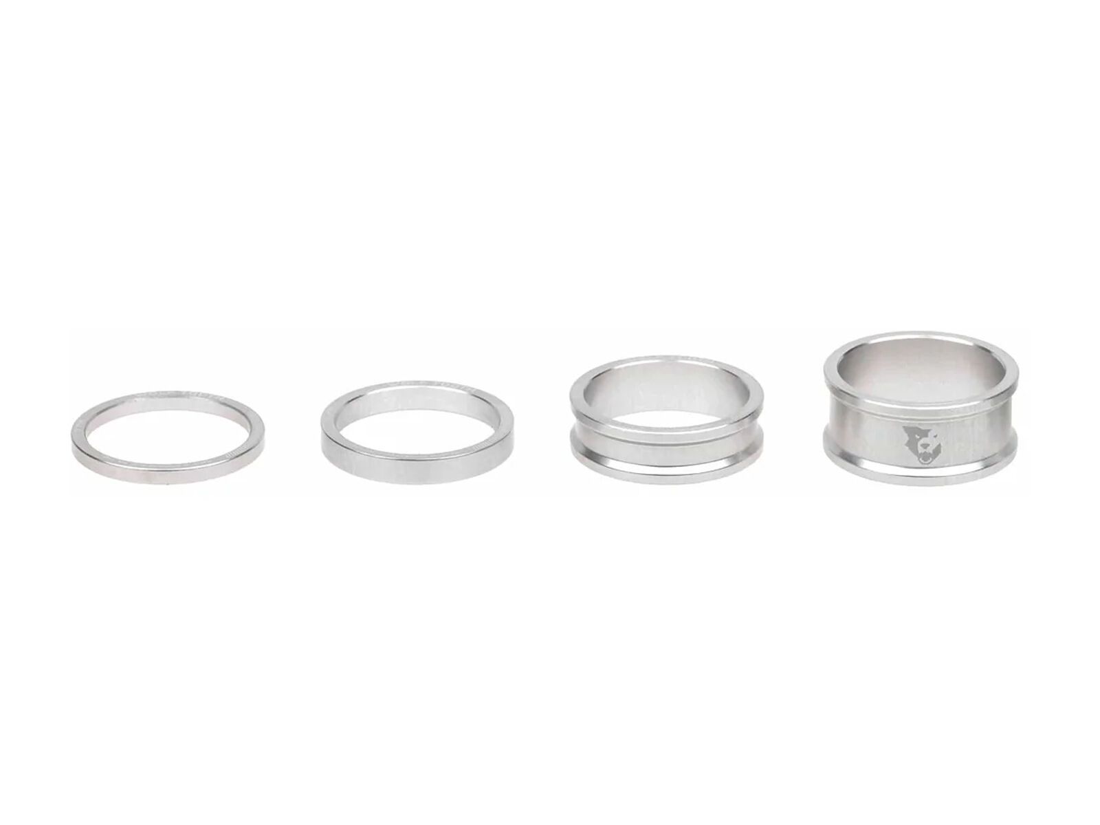 Wolf Tooth Precision Headset Spacers - 3/5/10/15 mm Kit, raw silver - Bild 1