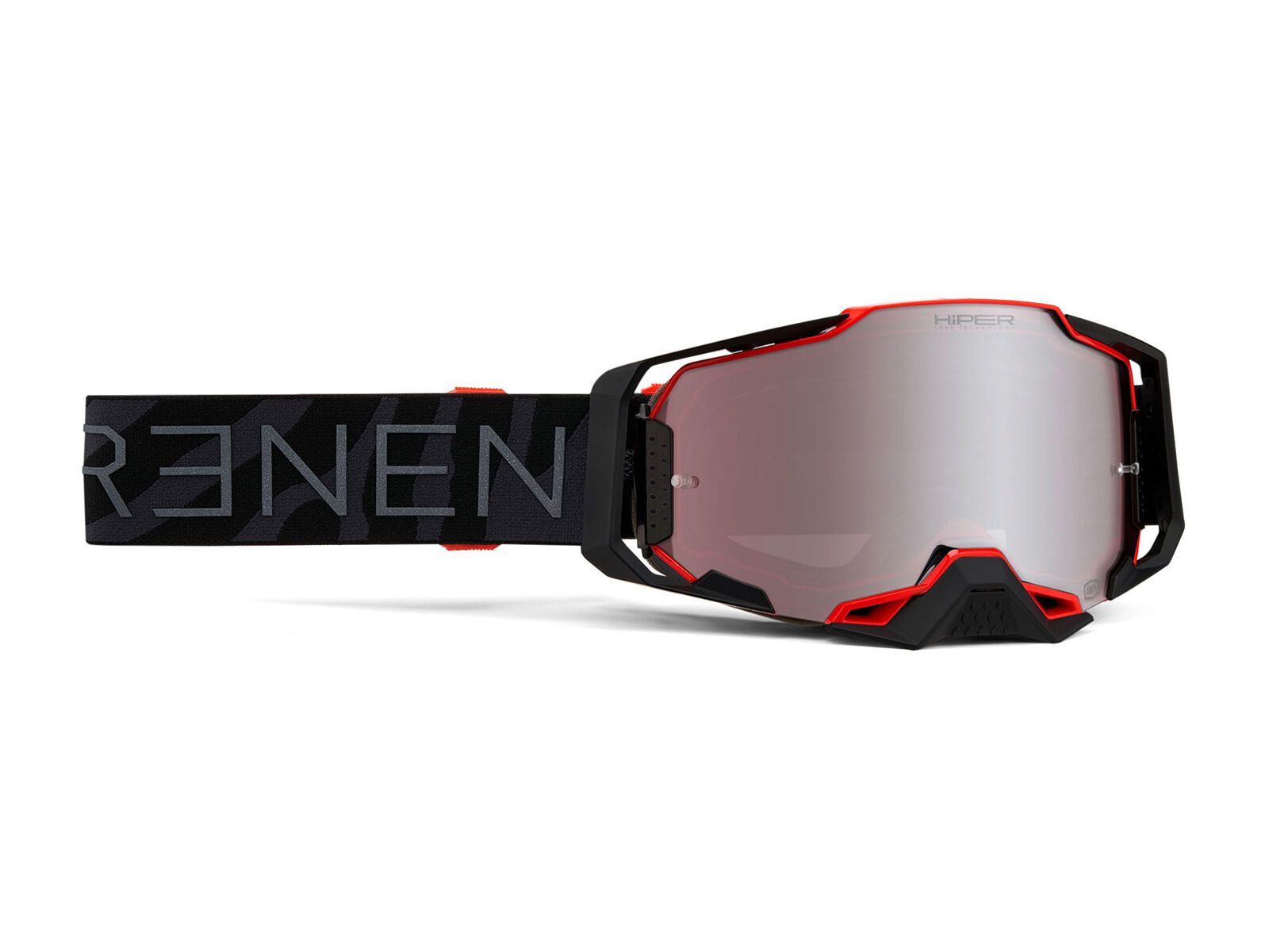 100% Armega Renen X 100% - Limited Edition - HiPER Silver Mirror, black/red/zebra - Bild 2