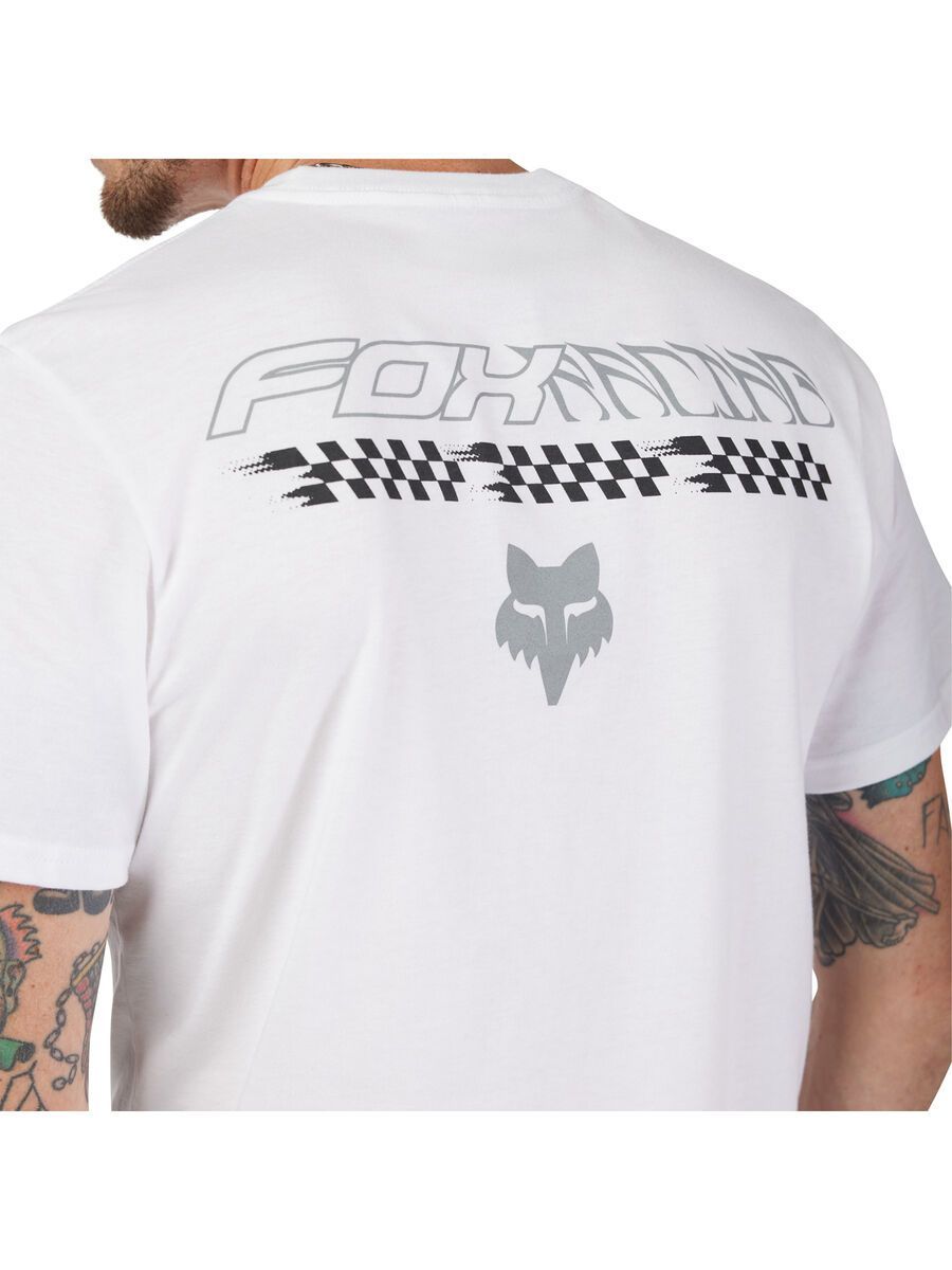 Fox Checkered SS Prem Tee, optic white - Bild 4